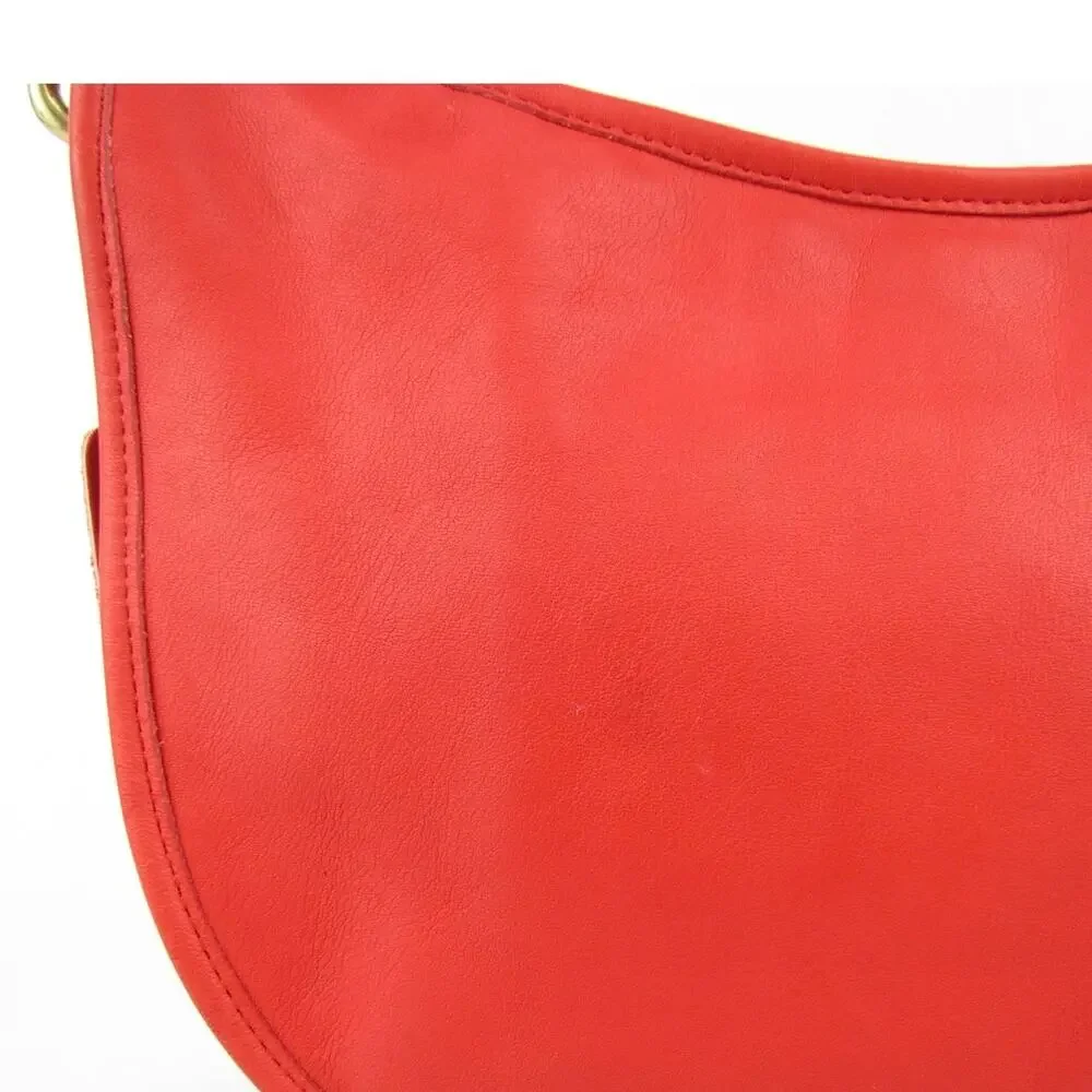 Coach Vintage Red Leather Swinger Bag